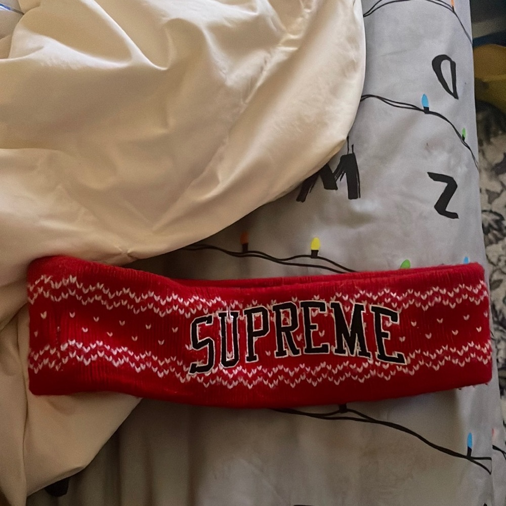 supreme headband x christmas